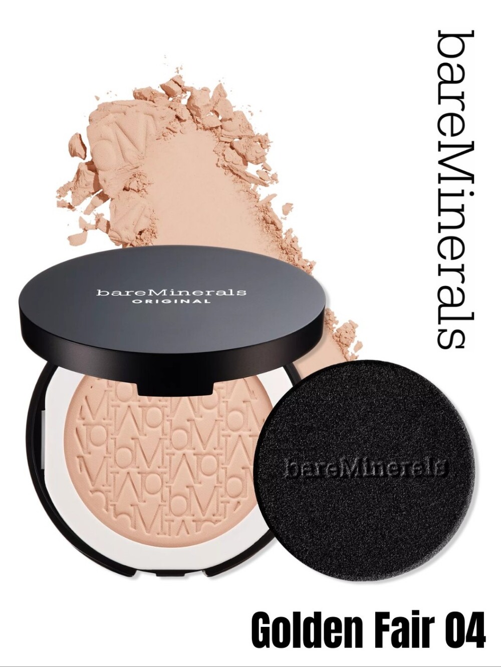 bareMinerals ORIGINAL Talc-Free Pressed Powder Mineral SPF 15 - Golden Fair 04